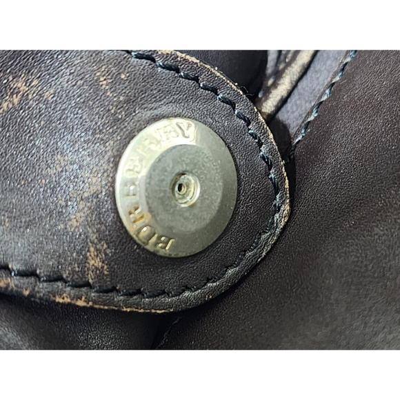 BURBERRY Haymarket Check Medium Willenmore Hobo Bag Brown/Beige - Picture 7 of 16